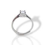 Μονόπετρο δαχτυλίδι απο επιπλατινωμένο ασήμι 925° (code FCM002807)