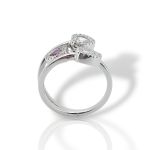 Ασημένιο δαχτυλίδι με τρεις καρδιές 925° (code FCM002808)