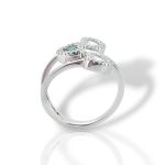 Ασημένιο δαχτυλίδι με τρεις καρδιές 925° (code FCM002809)