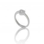 Platinum  plated silver  925° heart ring (code FC002810)