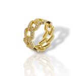 Ασημένιο δαχτυλίδι απο επιχρυσωμένο ασήμι 925° (code H002847)