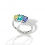 Platinum plated silver  925° ring (code FC003734)