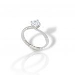 Anello solitario con zirconia cubica 925° rodiato (code FC004863)