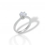 Silver single synthetic stone ring 925°  (code FC004869)
