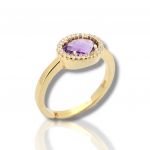 Gold plated silver 925° oval ring (code FC006502)