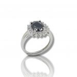 Platinum plated silver  925° KATE ring (code FC001975)