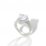 Platinum plated silver  925°  ring (code FCM2796)