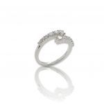 Platinum plated silver  925° ring  (code FC002466)