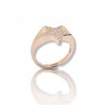 Gold plated silver  925° star ring(code FC003012)