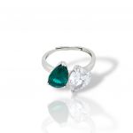 Platinum plated silver  925°  ring (code FC004918)