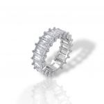 Platinum plated silver 925° ring  (code FCM2797)