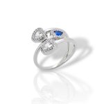 Anello in argento con tre cuori (code FCM002824)