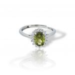 Platinum plated silver  925°  ring (code GEM18599)
