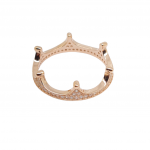 Gold plated silver 925° crown ring (code FC002534)