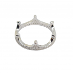 Anello corona in argento 925° rodiato  (code FC002533)
