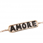 Rose gold plated silver 925º AMORE bracelet (codeFC004383)
