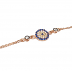 Rose gold plated silver  925º bracelet with evil eye (codeAM1967)