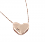 Rose gold plated silver 925° heart necklace with zircon codeFC001963