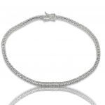 Platinum plated silver 925º riviera bracelet 2.0mm(code FC005944)