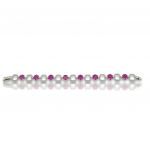 Platinum plated silver 925º bracelet with synthetic stones (code FC007249)