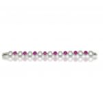 Platinum plated silver 925º bracelet with synthetic stones (code FC007249)