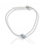 Bracciale in argento con occhio e corona 925º  (code FC011389)