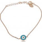 Rose gold plated silver 925º evil eye bracelet (code FC003782)