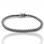 Tennis in argento 925º rodiato nero 2mm  (code FC005960)