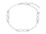  Platinum plated silver 925° bracelet with infinity symbols (code S2237191)