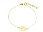 Gold plated silver 925° hydrogen bracelet (code S256236)