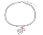 Platinum plated silver 925° bracelet with the tree of life (code S260863)