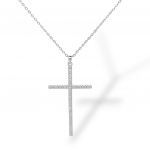 Croce in argento 925° rodiato (code FC008507)