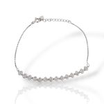 Ασημένιο βραχιόλι από επιπλατινωμένο ασήμι 925º με συνθετικές πέτρες (code FC012466)