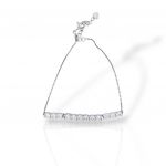 Platinum plated silver 925º bracelet with synthetic stones (code FC2793)