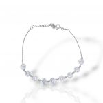 Platinum plated silver 925º bracelet with synthetic stones (code FCM002735)