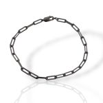 Βραχιόλι ασημένια 925° επιπλατινωμένη μαύρη (code FC006882)