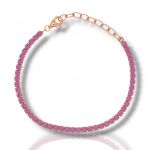 Tennis in argento 925º dorato oro Rosa 2.8mm  (code FCM2706)