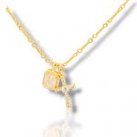 Gold plated silver infinity necklace (code FCM2705)