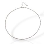 Κολιέ ριβιέρα απο επιπλατινωμένο ασήμι 925° (code GEM001490)