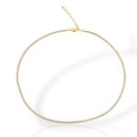 Κολιέ ριβιέρα απο επιχρυσωμένο ασήμι 925° (code GEM001491)