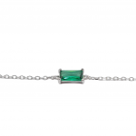 Bracciale in argento 925º rodiato con Smeraldo sintetico (code FC006921)