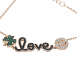 Rose gold plated silver 925º LOVE  bracelet (code FC005147)