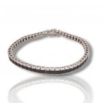 Platinum plated silver 925º riviera bracelet 4.0mm (code SHK371130)