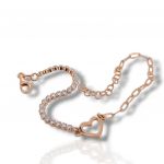 Bracciale Cuore in argento placcato oro rosa 925° (code SHK748R)