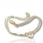 Bracciale Cuore in argento placcato 925° (code SHK748G)