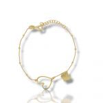 Heart bracelet made of 925° gold-plated silver (code SHK834G)