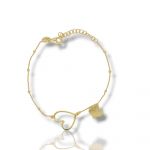 Bracciale cuore realizzato in argento 925° placcato oro (code SHK834G)