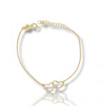 Bracciale cuore realizzato in argento 925° placcato oro (code SHK840G)