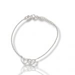 Platinum plated silver 925° bracelet (code SHK840)