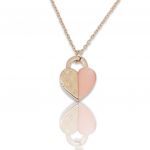 Rose gold plated silver 925° heart necklace  (code FC007400)